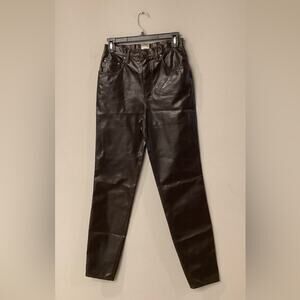 Moschino Vintage Pleather Brown Size 28 Pants in Excellent Preloved Condition!